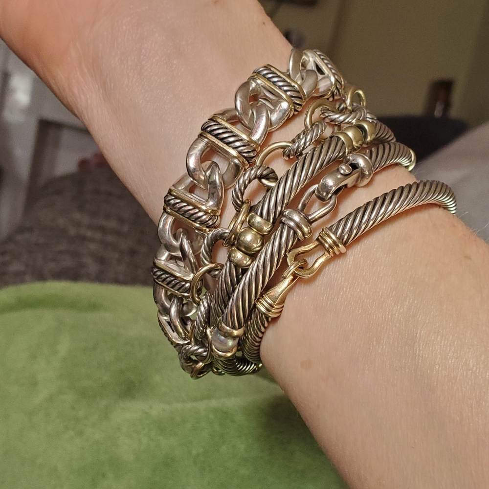 David yurman sterling and 18k gold heavy RARE